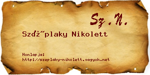 Széplaky Nikolett névjegykártya